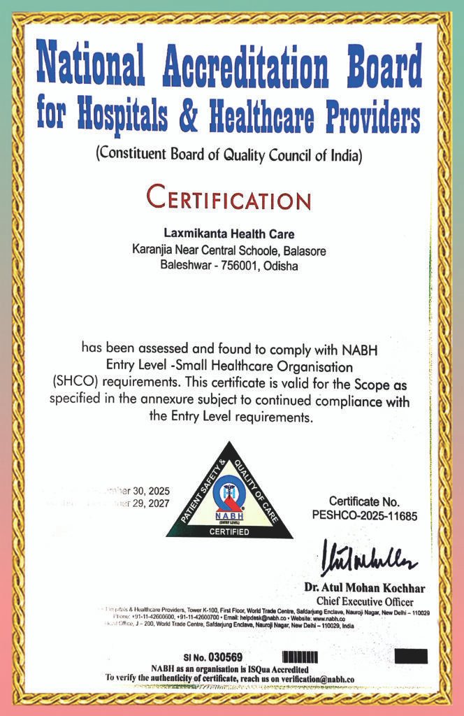 NABH Accreditation Certificate
